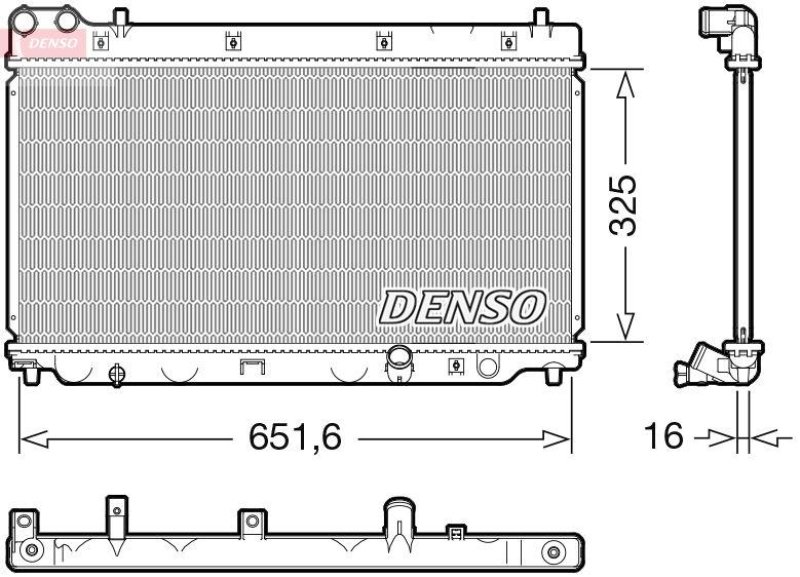 DENSO DRM40055 Kühler HONDA JAZZ II (GD_, GE3, GE2) 1.3 (02-08)