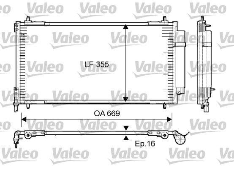 VALEO 814065 Kondensator PSA, Fiat C8, 807, Ulysse