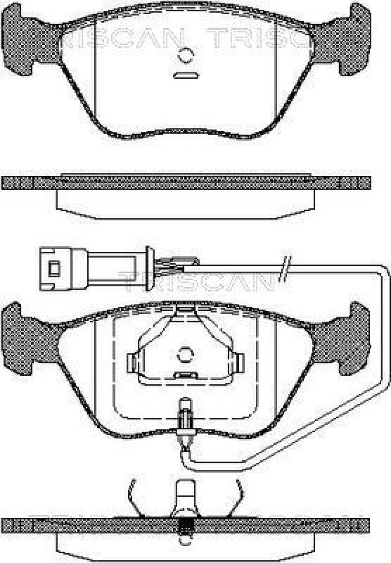 TRISCAN 8110 16004 Bremsbelag Vorne für Ford Mondeo