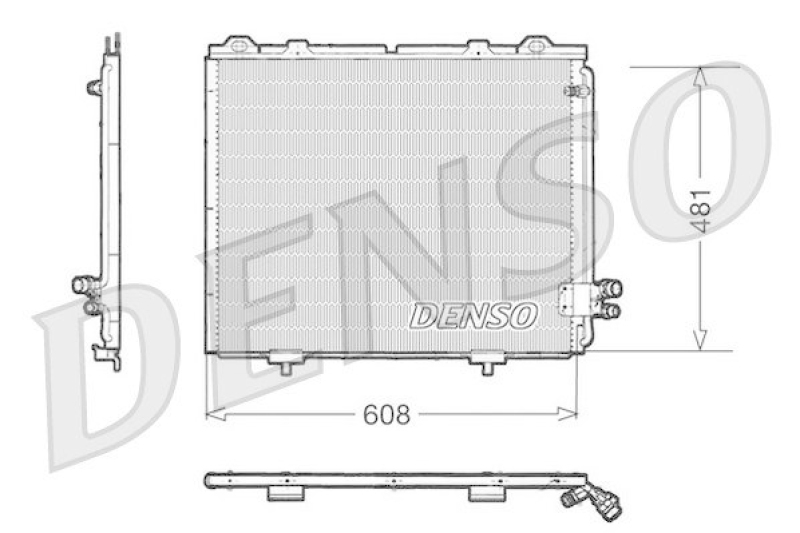 DENSO DCN17017 Kondensator A/C MERCEDES-BENZ E-CLASS (W210) E 200 (210.035) (1995 - 2000)