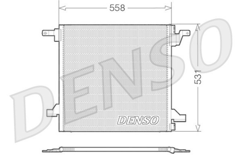 DENSO DCN17022 Kondensator A/C MERCEDES-BENZ M-CLASS (W163) ML 270 CDI (163.113) (1999 - 2005)