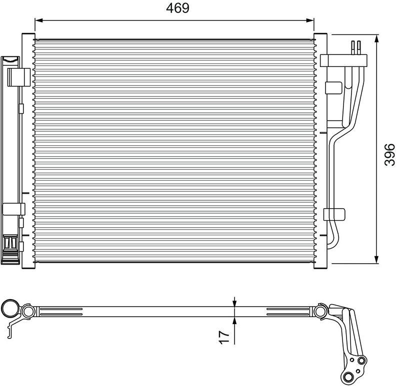 VALEO 814070 Kondensator HYUNDAI i30 - KIA Ce