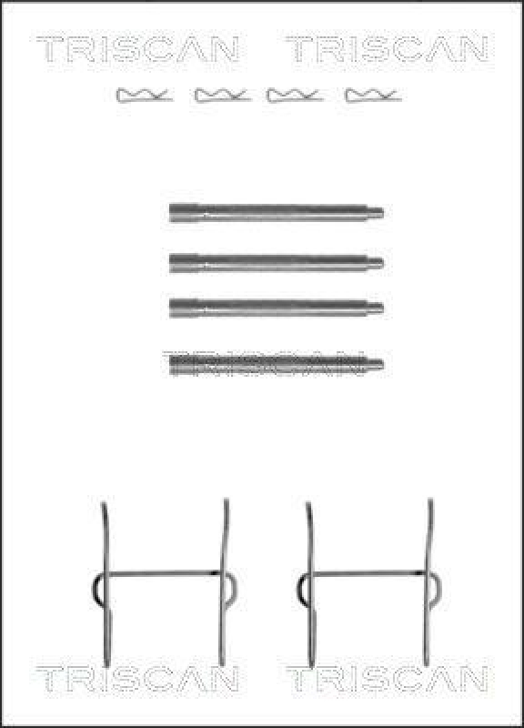 TRISCAN 8105 281590 Montagesatz, Scheibenbremsbelag für Peugeot 605