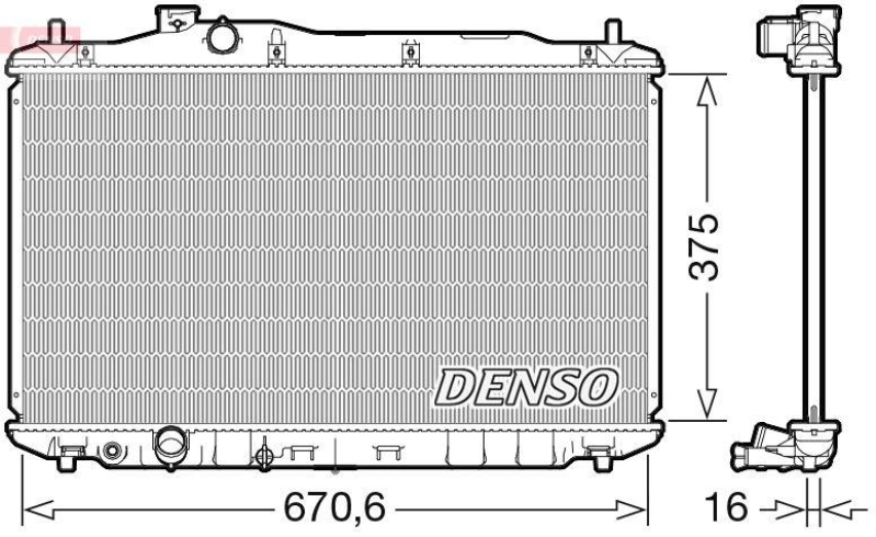 DENSO DRM40105 Kühler HONDA CIVIC VIII Hatchback (FN, FK) 1.8 (FN1, FK2) (05- )