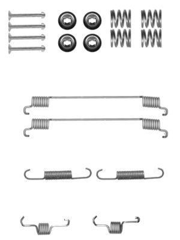 HELLA 8DZ 355 200-901 Zubehörsatz, Bremsbacken für SMART