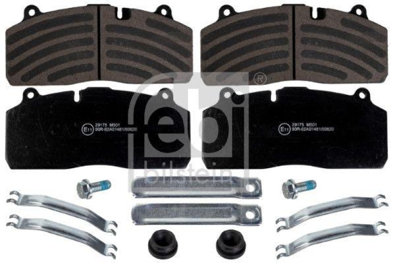 FEBI BILSTEIN 171428 Bremsbelagsatz mit Befestigungsmaterial für Gigant