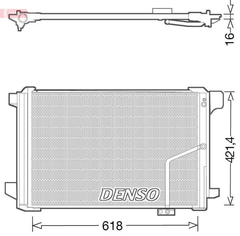 DENSO DCN17035 Kondensator A/C MERCEDES-BENZ GLK-CLASS (X204) 220 CDI 4-matic (204.984, 204.997) (2008 - )