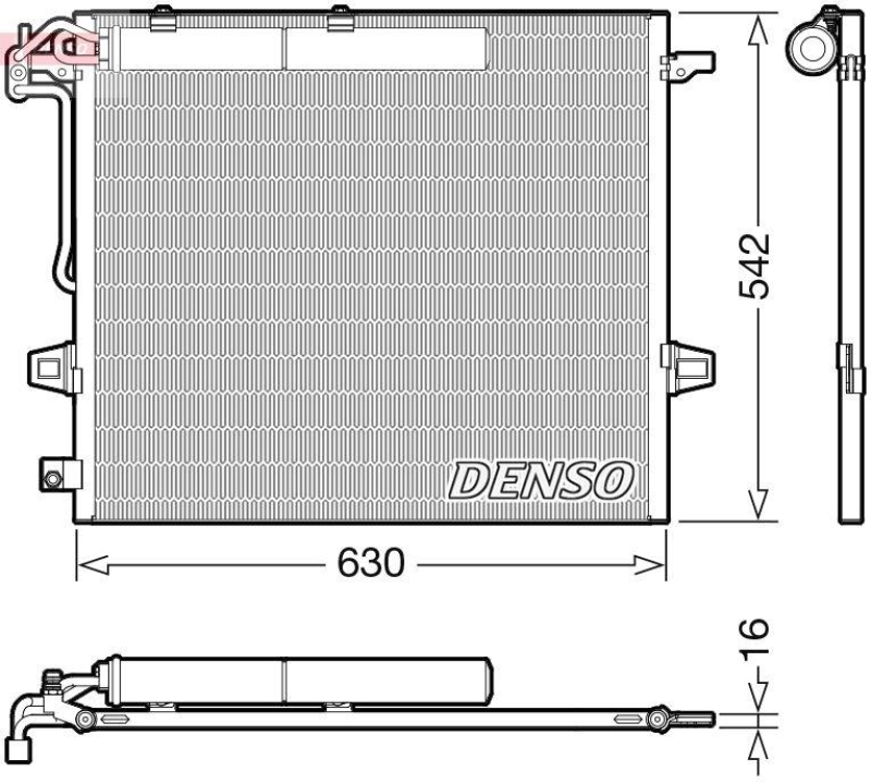 DENSO DCN17057 Kondensator A/C MERCEDES-BENZ M-CLASS (W164) (05-09)