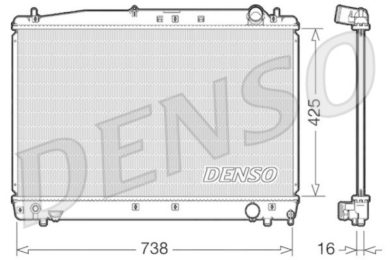 DENSO DRM50033 Kühler TOYOTA AVENSIS Estate (T25) 2.0 D-4D (2003 - 2008)