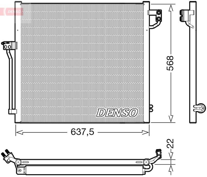 DENSO DCN17058 Kondensator A/C MERCEDES-BENZ M-CLASS (W166) (11-15)