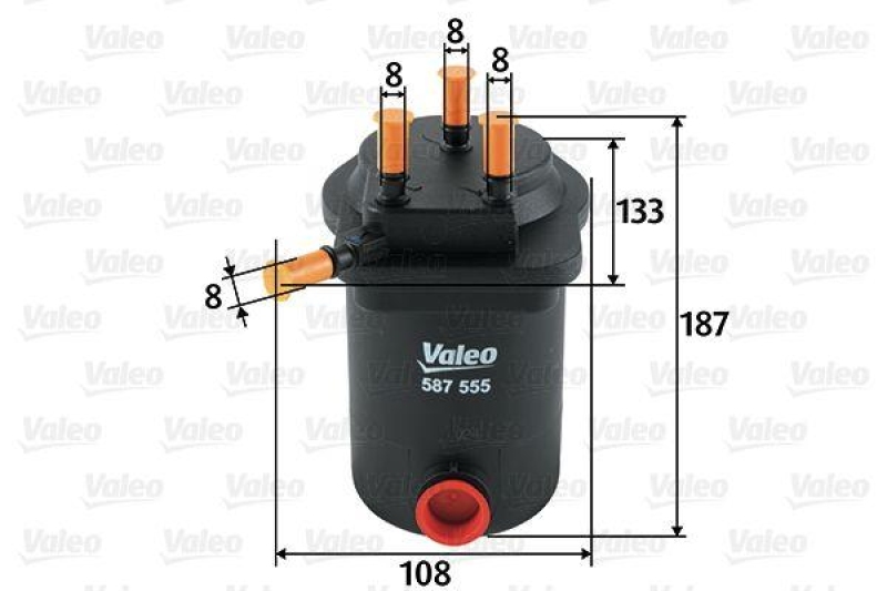 VALEO 587555 Kraftstofffilter, Diesel