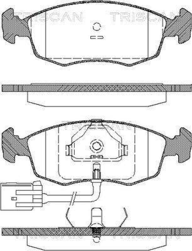 TRISCAN 8110 16163 Bremsbelag Vorne für Ford Escort, Scorpi0