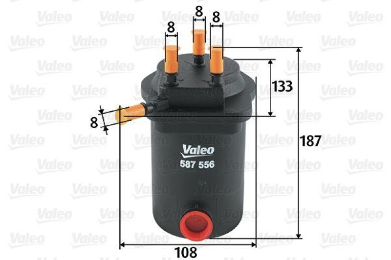 VALEO 587556 Kraftstofffilter, Diesel