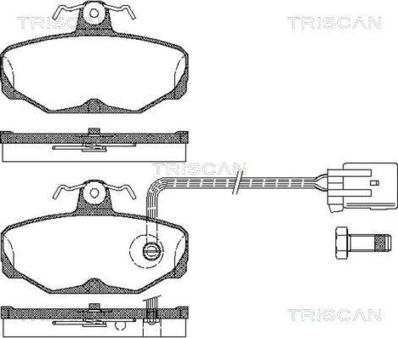 TRISCAN 8110 16164 Bremsbelag Hinten für Ford Scorpio