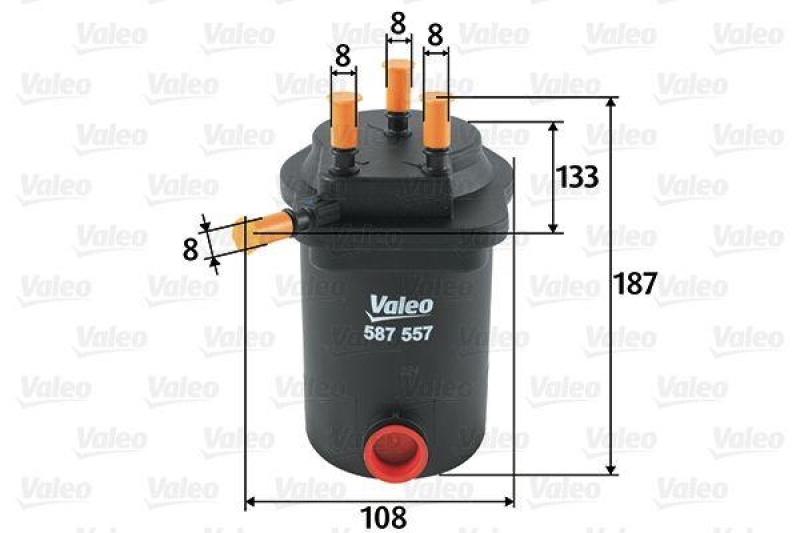 VALEO 587557 Kraftstofffilter, Diesel