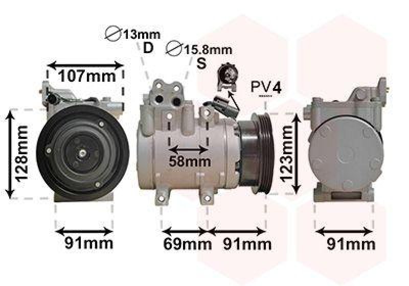 VAN WEZEL 8200K161 Klimakompressor