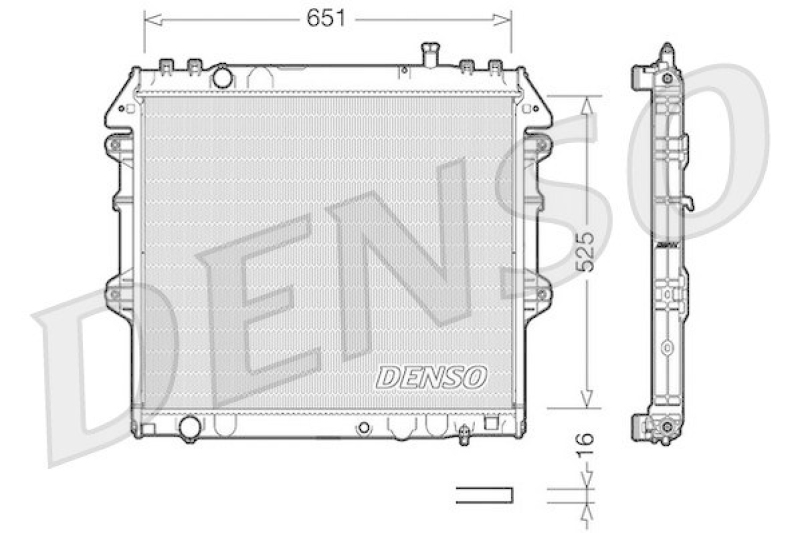 DENSO DRM50038 Kühler TOYOTA Hi-Lux / 4 Runner Man. 00/04-