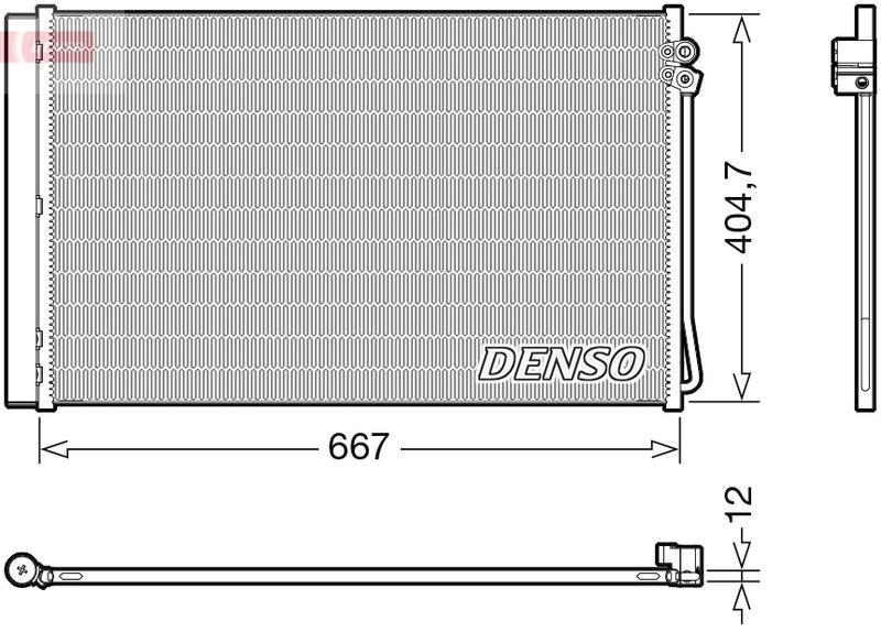 DENSO DCN17062 Kondensator A/C MERCEDES-BENZ V-KLASSE (W447) V 250 BlueTEC / d 2.2 (01-)