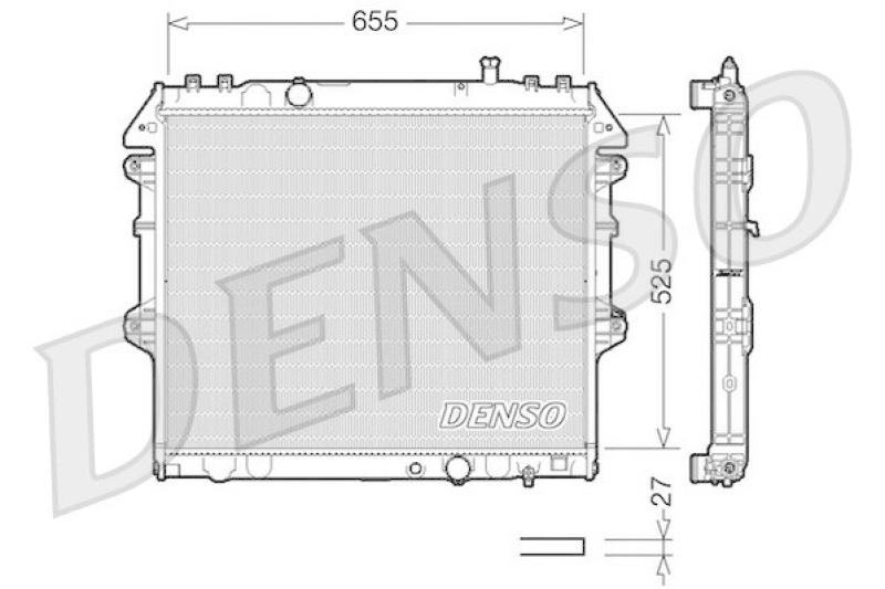 DENSO DRM50039 Kühler TOYOTA HILUX III Pickup (TGN1_, GGN2_, GGN1_, KUN2_, KUN1_) 3.0 D-4D 4WD (2007 - )