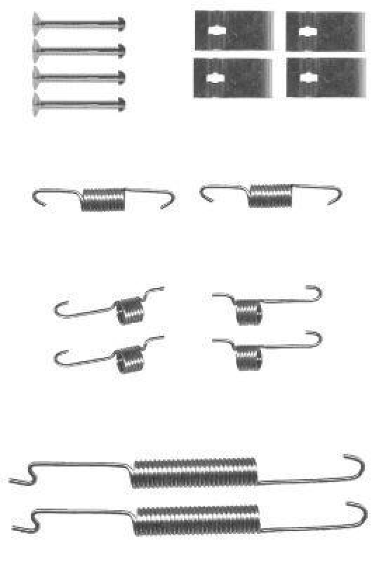 HELLA 8DZ 355 201-011 Zubehörsatz Bremsbacken X0214