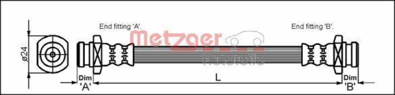 METZGER 4110089 Bremsschlauch für SUZUKI HA links/rechts