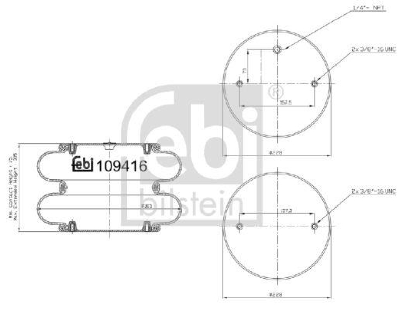 FEBI BILSTEIN 109416 Luftfederbalg für Sauer