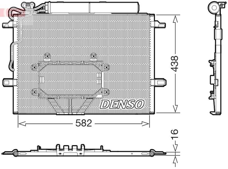 DENSO DCN17065 Kondensator A/C MERCEDES-BENZ E-CLASS T-Model (S211) E 280 CDI (211._20) 3.0 (07-09)