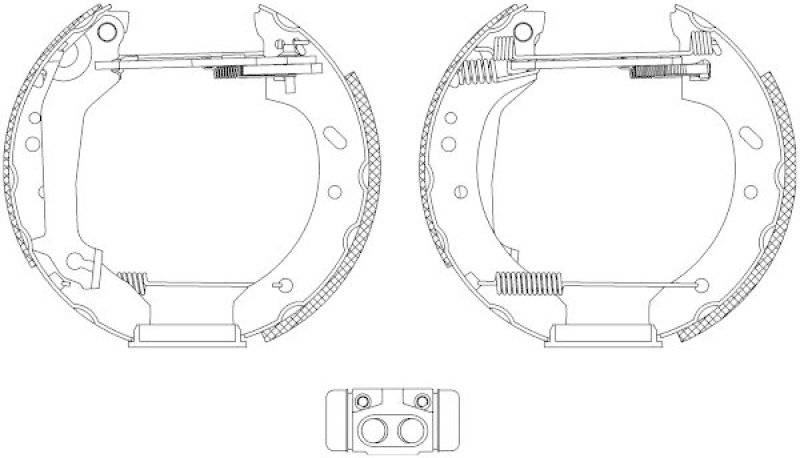 HELLA 8DB 355 004-411 Bremsbackensatz