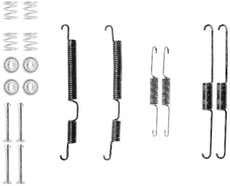 HELLA 8DZ 355 201-091 Zubehörsatz, Bremsbacken für HYUNDAI