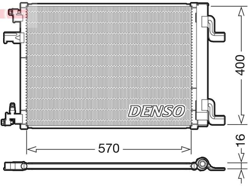 DENSO DCN20001 Kondensator OPEL ASTRA J 1.4 12/2009->