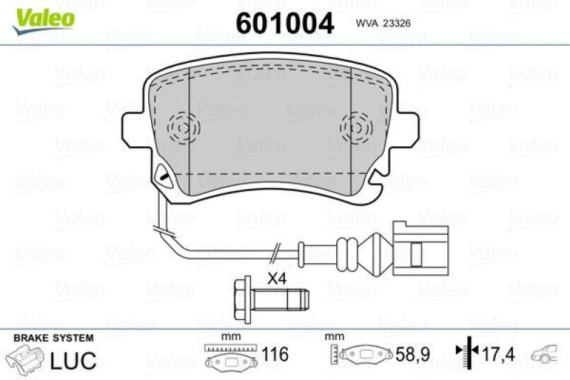 VALEO 601004 SBB-Satz PREMIUM