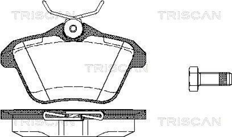 TRISCAN 8110 12003 Bremsbelag Hinten für Alfa 156