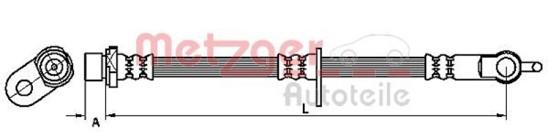 METZGER 4110116 Bremsschlauch für CITROEN VA rechts