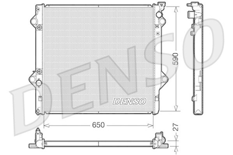 DENSO DRM50047 Kühler TOYOTA LAND CRUISER (KDJ12_, GRJ12_) 3.0 D-4D (KZJ12) (2002 - 2010)