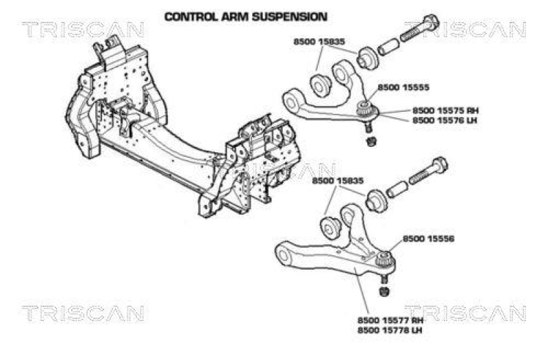 TRISCAN 8500 15835 Gummimetallager für Iveco Daily