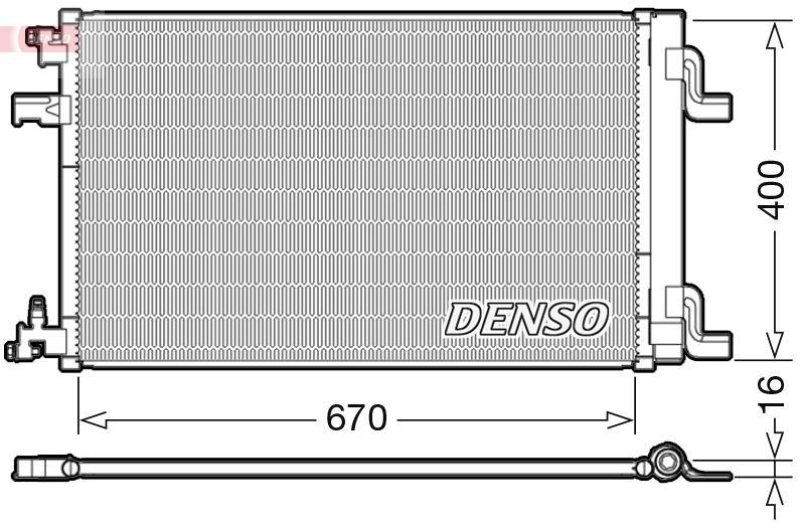 DENSO DCN20002 Kondensator VAUXHALL ZAFIRA Mk III (P12) 1.6 CDTi 03/2013->