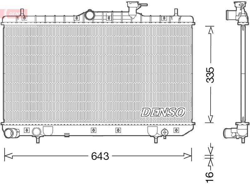 DENSO DRM41014 Kühler HYUNDAI ACCENT II 1.6 (12/2002->11/2005)