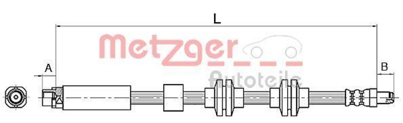 METZGER 4110143 Bremsschlauch für BMW VA links/rechts