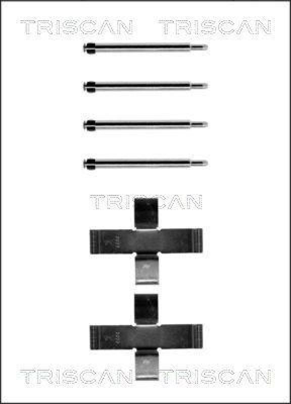 TRISCAN 8105 291493 Montagesatz, Scheibenbremsbelag für Vw Transporter