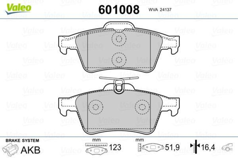 VALEO 601008 SBB-Satz PREMIUM