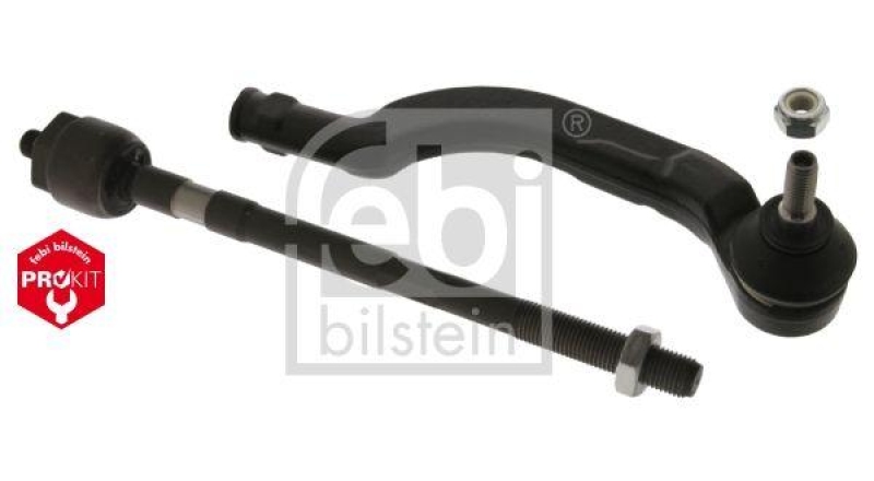 FEBI BILSTEIN 37628 Spurstange mit Endstück, Mutter und Sicherungsmutter für Renault