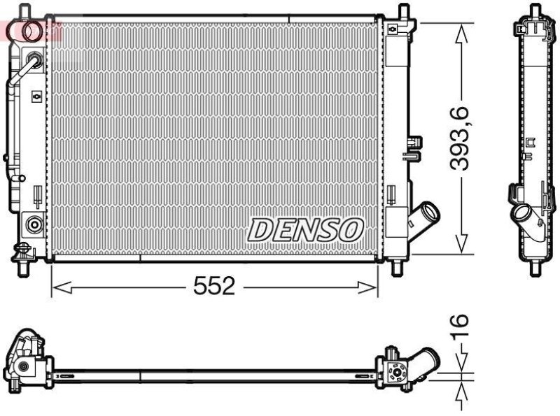 DENSO DRM41016 Kühler HYUNDAI ELANTRA Saloon (MD, UD) 1.6 (13-15)