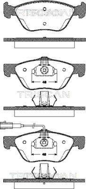 TRISCAN 8110 12010 Bremsbelag Vorne für Alfa 147