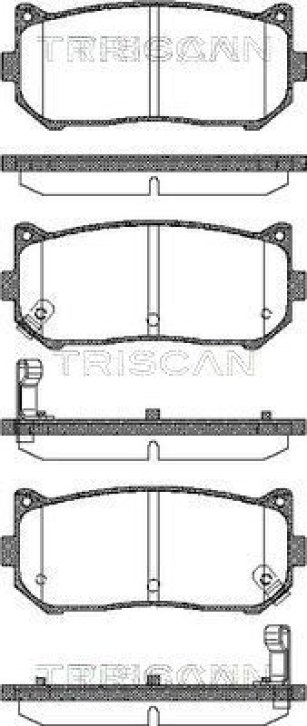 TRISCAN 8110 18003 Bremsbelag Hinten für Kia Clarus