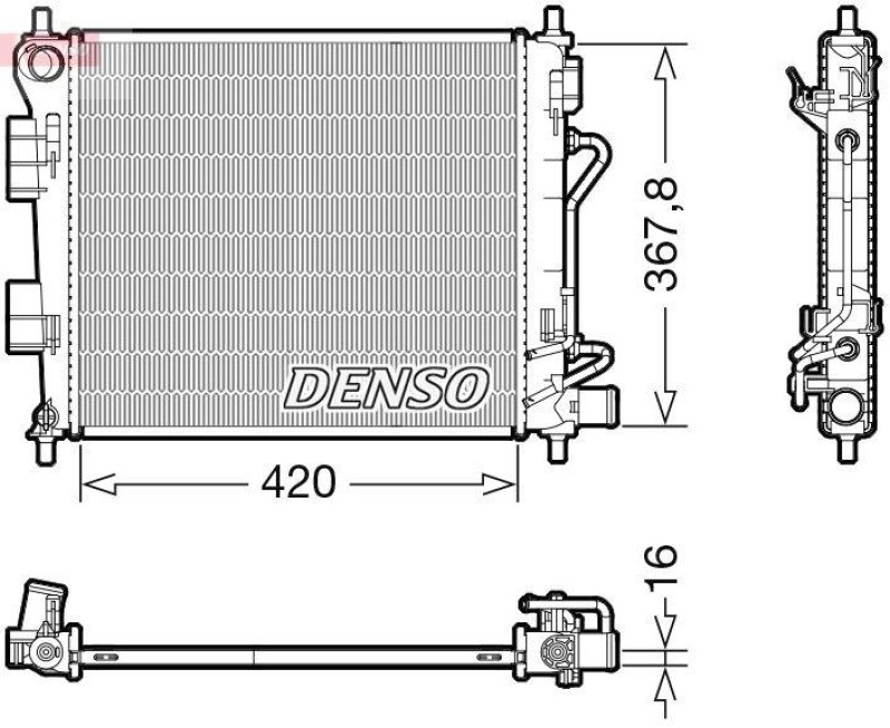 DENSO DRM41018 Kühler HYUNDAI i10 (BA, IA) (13-)