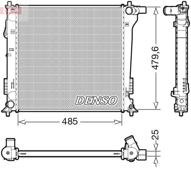 DENSO DRM41020 Kühler HYUNDAI TUCSON (TL, TLE) 1.6 T-GDI AWD 1.6 (01-)