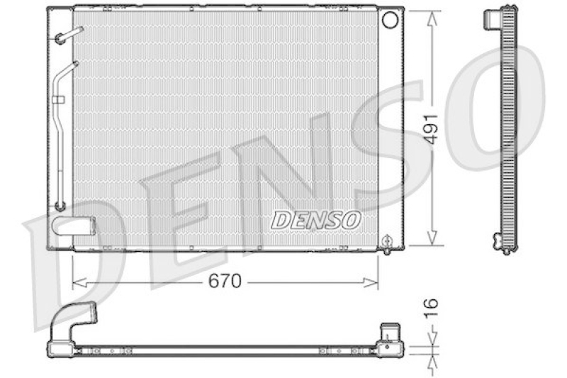 DENSO DRM50054 Kühler TOYOTA Sienna Aut. 04-