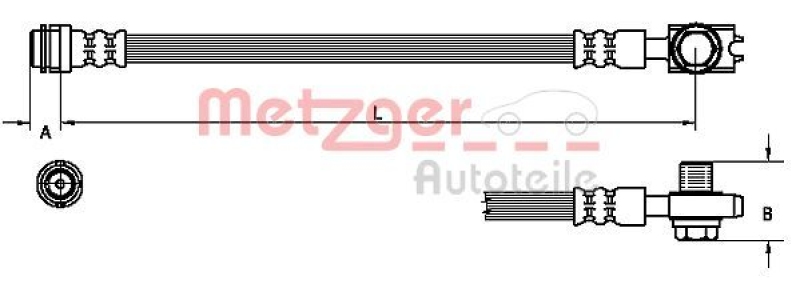 METZGER 4110246 Bremsschlauch für VW HA links/rechts