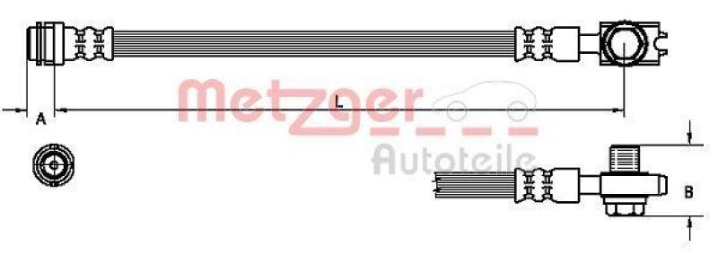 METZGER 4110246 Bremsschlauch f&uuml;r VW HA links/rechts