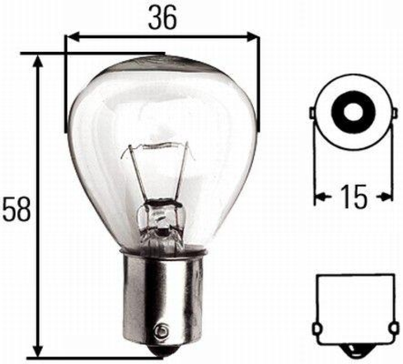 HELLA 8GA 002 074-121 Glühlampe STANDARD